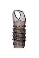 ToyFa XLover, Penis sleeve, for enlargement, TPE, transparent black, 10,5 cm