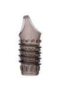 ToyFa XLover, Penis sleeve, for enlargement, TPE, transparent black, 10,5 cm