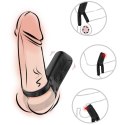 Silikonwy pierścień wibrujący, zwiększający doznania-Mechao Black, 9 vibration functions