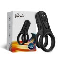 Silikonwy pierścień wibrujący, zwiększający doznania-Mechao Black, 9 vibration functions