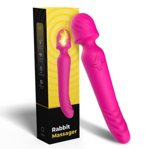 POdgrzewany, silikonowy, dwustronny wibrator.Mission pink