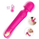 POdgrzewany, silikonowy, dwustronny wibrator.Mission pink