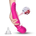 POdgrzewany, silikonowy, dwustronny wibrator.Mission pink