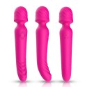 POdgrzewany, silikonowy, dwustronny wibrator.Mission pink