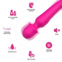 POdgrzewany, silikonowy, dwustronny wibrator.Mission pink