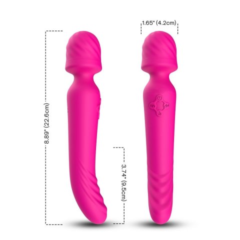 POdgrzewany, silikonowy, dwustronny wibrator.Mission pink