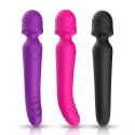 POdgrzewany, silikonowy, dwustronny wibrator.Mission pink