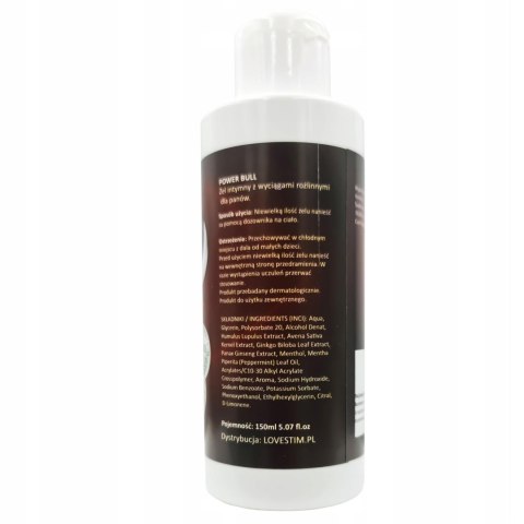 Żel-Żel na Erekcję POWER BULL 150ml