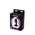 Black small heart-shaped butt plug with white crystal