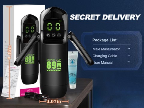 Masturbator - 7 vibration and suction functions
 + Booster