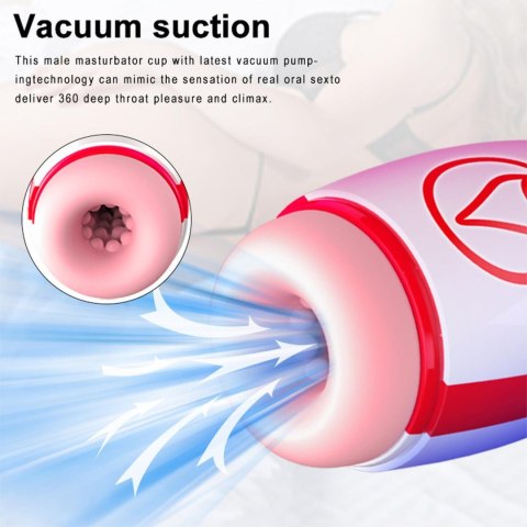 Masturbator posiada 7 potężnych funkcji ssania i wibracji - Vibrating Masturbation Cup , 7 Suction Power, 7 Vibration Setting