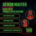 Demon Master - Silicone Dildo - Red/Black