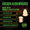 Golden Alien Invader - Silicone Dildo - Golden