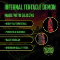 Infernal Tentacle Demon - Anal Snake - 14.8" / 37,5 cm - Red/Black