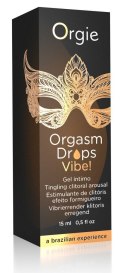 Wibrujące Krople na Łechtaczkę, Wzmacnia Orgazm- ORGIE Orgasm Drops Vibe Peach Flavor 15 ml
