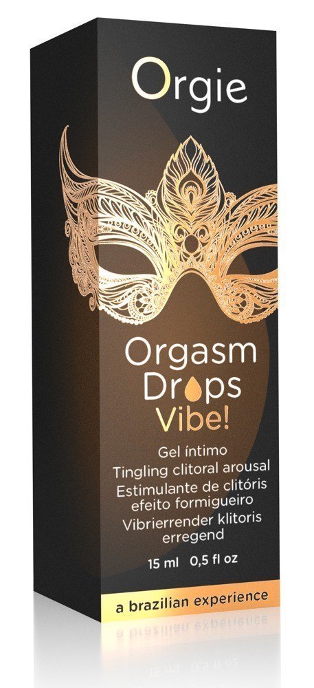 Wibrujące Krople na Łechtaczkę, Wzmacnia Orgazm- ORGIE Orgasm Drops Vibe Peach Flavor 15 ml