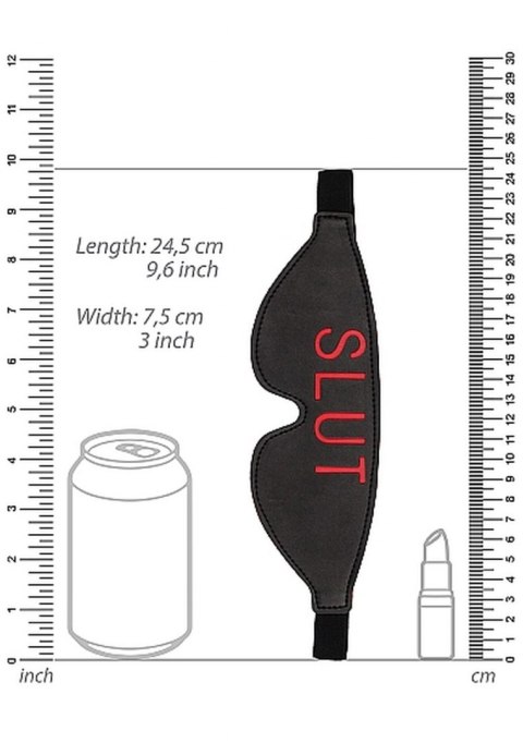 Ouch! Blindfold - SLUT - Black