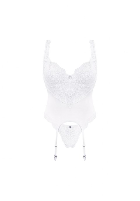 Bielizna-Amor Blanco gorset i stringi biały S/M