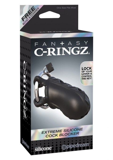 Stymulator-EXTREME SILICONE COCK BLOCKER BLACK