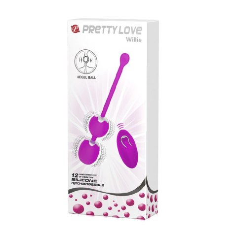 Wibrujące kulki gejszy sterowane pilotem-PRETTY LOVE - WILLIE USB remote control 12 function