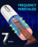 HIT !! Wibrujący masturbator z funkcją ssącą oraz efektami dźwiękowymi-Vibration 7, 7 Sucking modes, Hand
